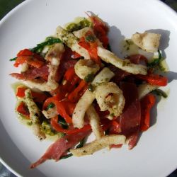 Салат з кальмарами і шинкою
