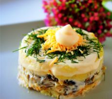 Салат з куркою та картоплею Салат з куркою та картоплею