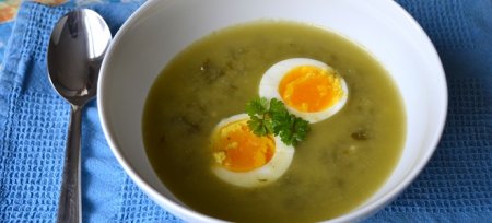 Щавлевий суп з яйцем – рецепт