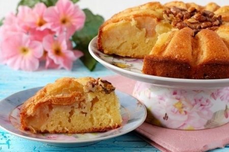 Рецепт Яблучно-горіховий пиріг