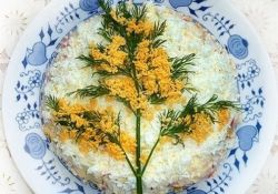 Салат «Мімоза» - рецепт з сиром